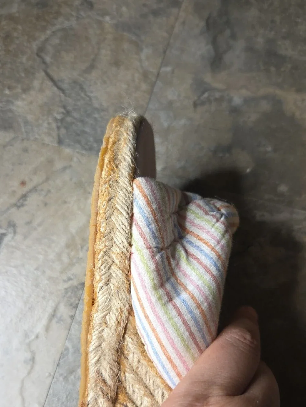 Charlotte Ronson Espadrille Wedge Sandals - Pastel Stripe